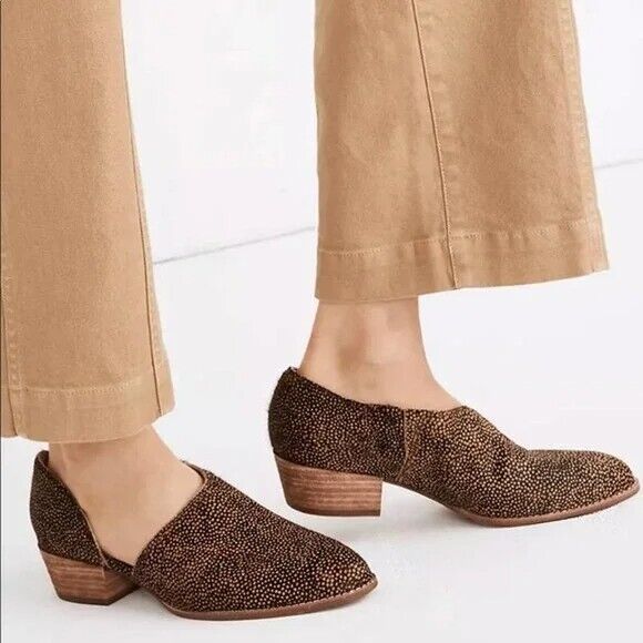 MADEWELL The Lucie Shoe in Leather Spotted Calf Hair Toffee Multi - Picture 2 of 12
